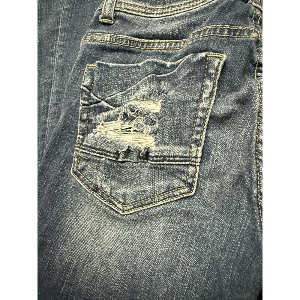 BKE Stella Mid Rise Bootcut Distressed Jeans 27x33.5 (27.5x32.5) Perfect Fade - Picture 6 of 11